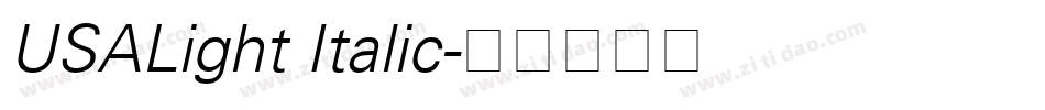 USALight Italic字体转换
